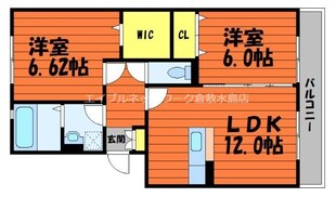 メルベーユ　A棟の物件間取画像